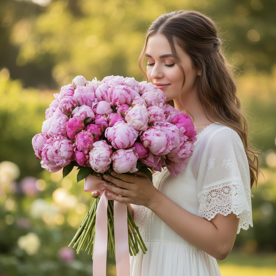 RAMO DE PEONIAS (30 Uds-50 Uds)