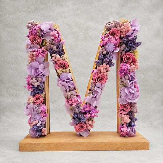 LETRAS DE FLORES PRESERVADAS