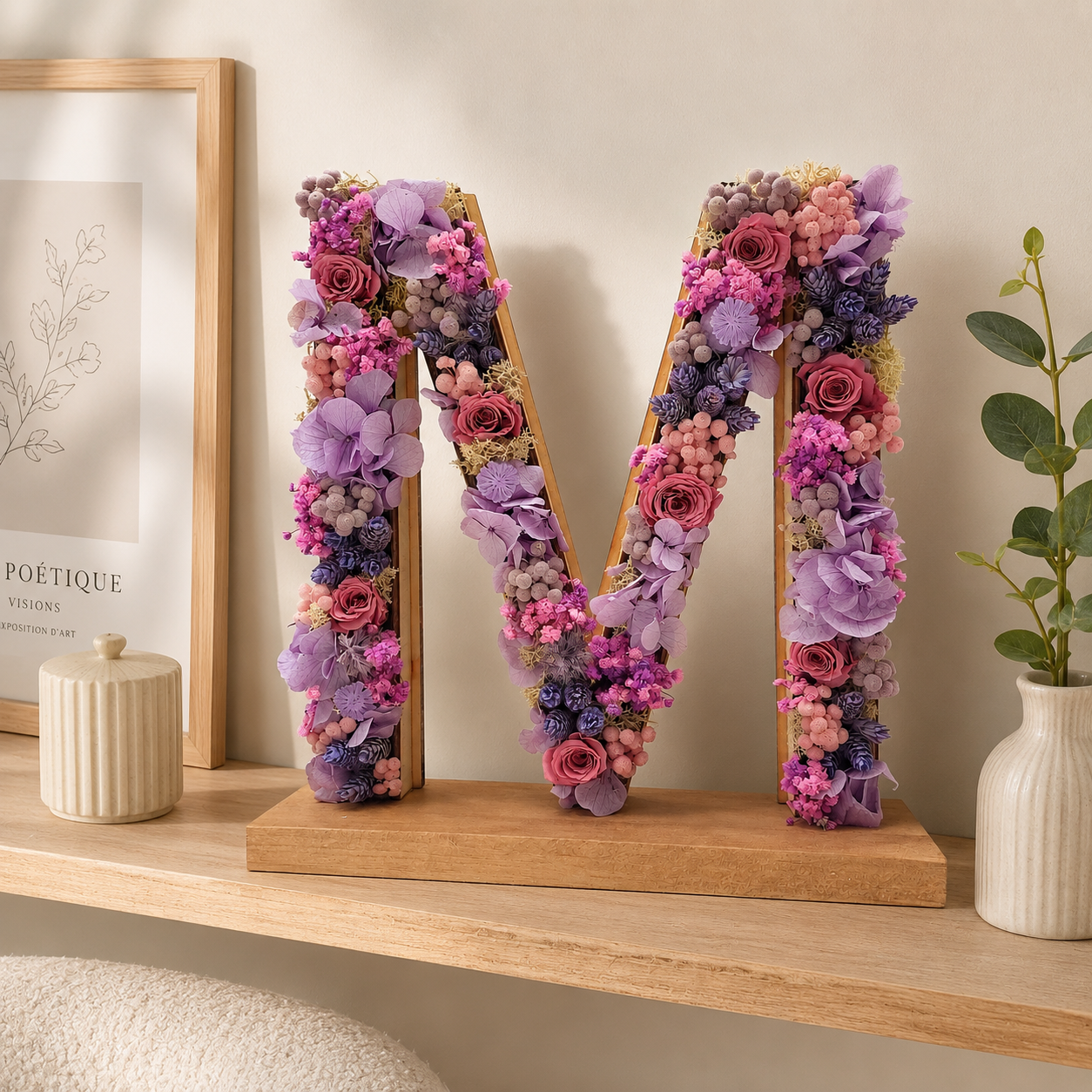 LETRAS DE FLORES PRESERVADAS