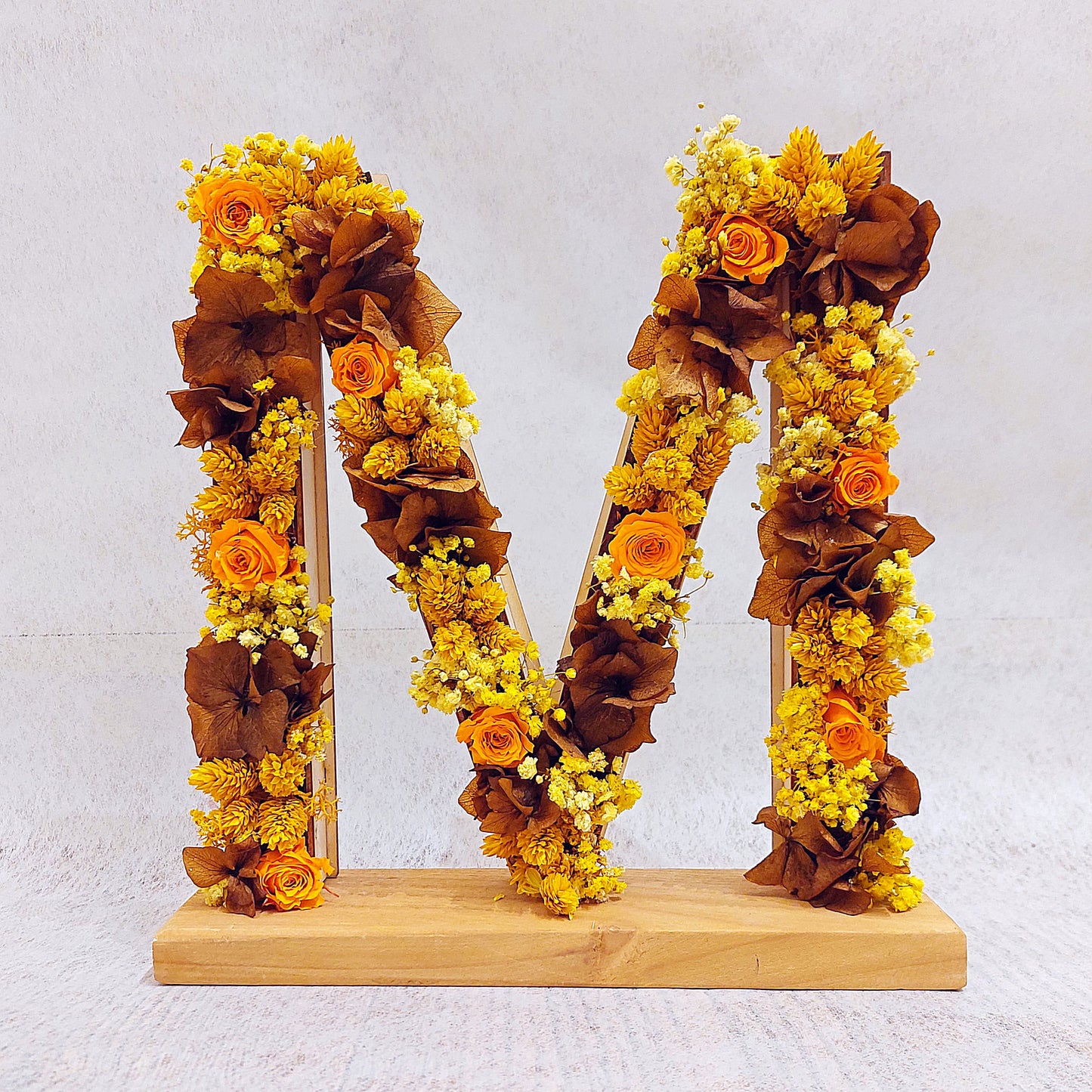 LETRAS DE FLORES PRESERVADAS