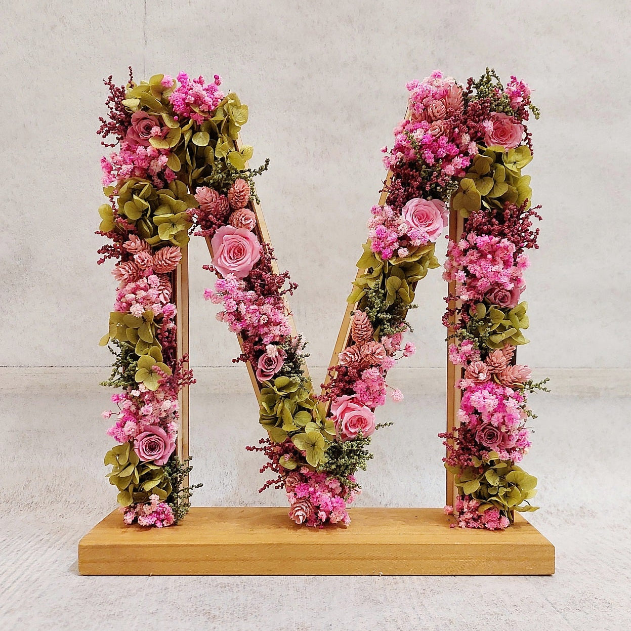 LETRAS DE FLORES PRESERVADAS