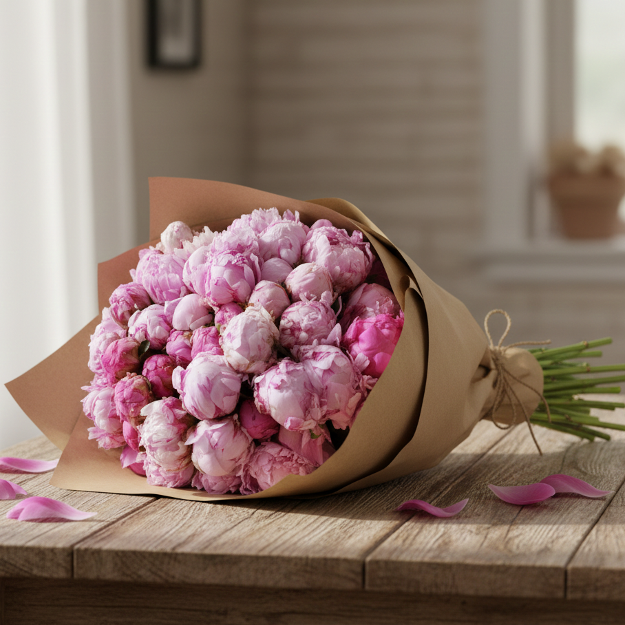 RAMO DE PEONIAS (30 Uds-50 Uds)